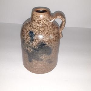 Maple City Pottery Jug Handmade Stoneware 5x5x8 Japandi Masculine